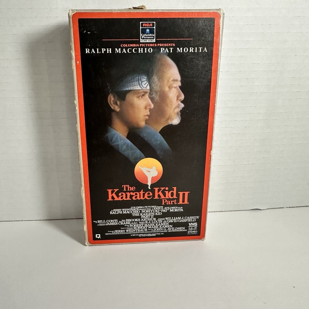 The Karate Kid Part II 2 VHS 1986 RCA Side Loaded Ralph Macchio Pat Morita Movie